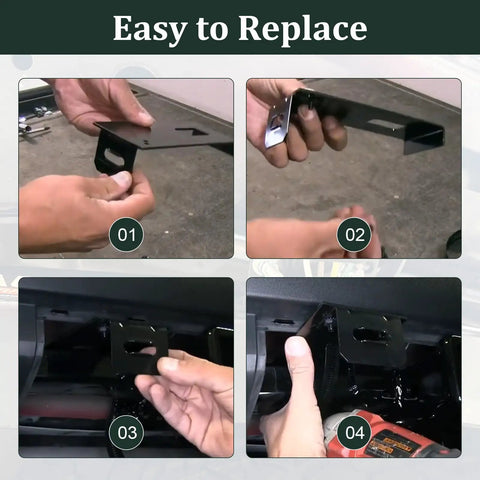Steps to install Universal 4 Way Flat Trailer Connector Mount Bracket for wiring harness on vehicle frame.