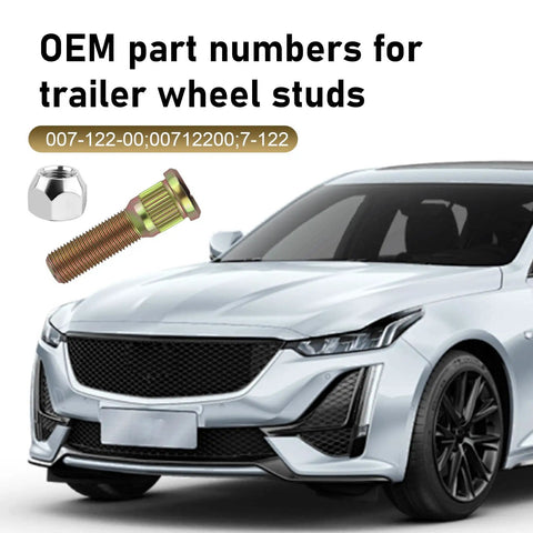 Awesome 5 Pack Trailer Wheel Studs And Lug Nuts Kit With Precise 1/2 Inch 20 Thread Design For Universal Car Fitment Plus Easy Direct Replacement Parts For Quick Repairs On Most Rides