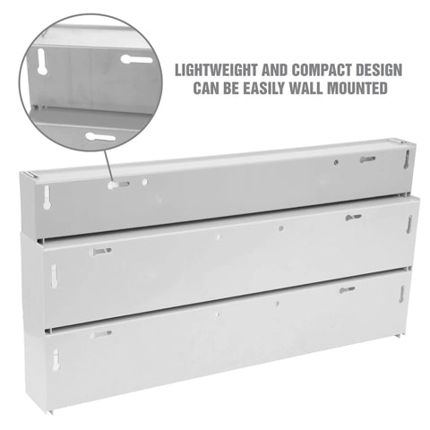 Back view of Clear Stackable Hardware Organizer Bins Set With 21 Small Storage Bins showing wall mount holes and lightweight design.