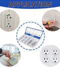 Heavy Duty White Wall Plate Screws 120 Piece Assortment Kit Featuring Durable 6 32 Thread Outlet Replacement And Switch Cover Panel Fasteners in use with light switches and outlets.