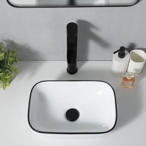 White Ceramic Oval Vessel Sink 23 By 16 Inch Modern Above Counter Bathroom Lavatory Vanity Basin With Premium Glaze Scratch Resistant Surface