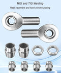 Bombproof Hardened 1.25 Inch Heim Joint Rod End Kit With Left And Right Turnbuckle Threads, including various spacers and nuts.