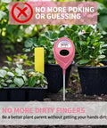 Pink Soil Moisture Meter For Indoor Plants And Lawn No More Guesswork Easy Water Gauge To Prevent Overwatering in garden
