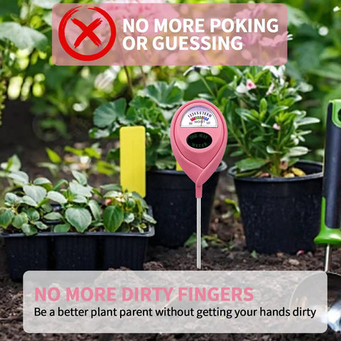 Pink Soil Moisture Meter For Indoor Plants And Lawn No More Guesswork Easy Water Gauge To Prevent Overwatering in garden