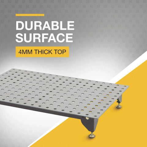 Heavy Duty Steel Welding Table With 24-Piece Fit-Up Tool Kit, 600 Lb Capacity, 36 In L X 24 In W X 33 1/4 In H, 16 Mm Fixture Holes