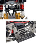 Detail view of GR5 Titanium LCG Chassis Kit Frame Rail Upgrade for Redcat Ascent 1/18 RC rock crawler suspension components