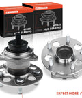 Two Pack Rear Wheel Bearing And Hub Assemblies With ABS For Toyota RAV4 1996 To 2005 FWD Only shown in packaging