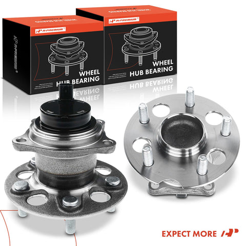 Two Pack Rear Wheel Bearing And Hub Assemblies With ABS For Toyota RAV4 1996 To 2005 FWD Only shown in packaging