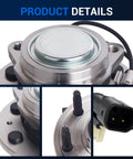 Close-up views of the Front Wheel Hub And Bearing Assembly 6 Lug With ABS for Chevy Tahoe Silverado Suburban GMC Yukon Sierra Escalade Cadillac 2014 to 2020.