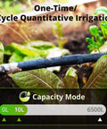 Close-up of a garden drip system using Zigbee Sprinkler Timer With Gateway Required, Smart Irrigation Controller With Alexa and Google Home Voice Control.