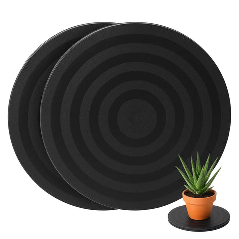 8 Inch Heavy Duty Turntable Stand With Non Slip Swivel Base And Steel Ball Bearings for plants and crafts, set of two.