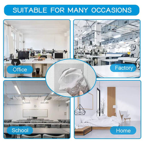 Heavy Duty Drywall Patch Kit 20 Pack in use for office, factory, school, home; focus on aluminum wall patch being applied.
