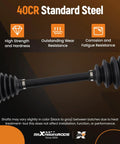 Front Left CV Axle Shaft Assembly For Toyota Corolla 2009 2018 Matrix 2003 2014 And Pontiac Vibe 2003 2010 1.8L FWD Driver Side Replacement 4342001070 with 40CR steel features.