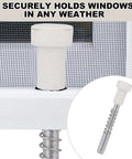 10 Piece Window Screen Plunger Latches With White Caps Aluminum Retainer Pins Replacement Clips, showing a white cap plunger latch.