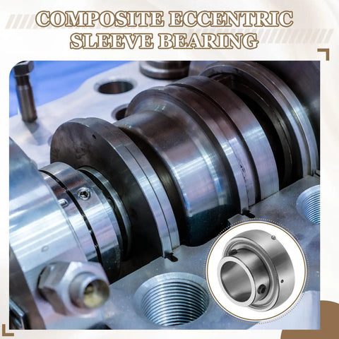 Heavy Duty Spherical Insert Bearings Two Piece Chrome Steel Units One Inch Bore With Eccentric Lock Setup, detailed view.