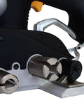 Close-up of Battery Powered Cord Strap Tensioner With Cutter For Woven And Composite Cord Strapping In Automatic Semi Automatic And Manual Modes