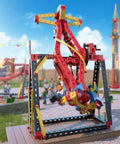 Crazy Rides Building Kit With 364 Components For Adults And Big Kids Hands On STEM Toy To Build Speedy Cars And Creative Creations Fully Compatible With Other Sets A Fun Gift For Holidays And Weekend Projects. red carnival swing ride model
