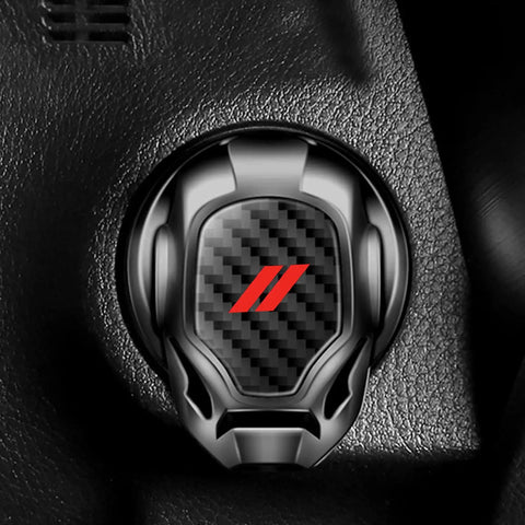 Carbon Fiber Aluminum Start Stop Button Cover For Dodge Challenger Charger Durango And GM Cars Dope Anti Scratch Engine Ignition Decor Easy Install Black And Durable