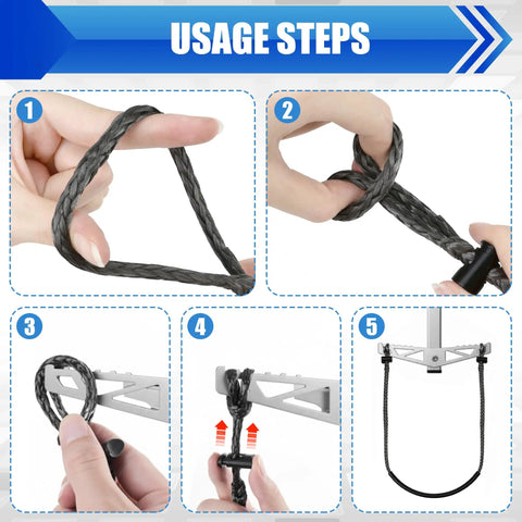 Usage steps for installing 4 Pcs Climbing Stick Aiders For Hunting Daisy Chain Single Step Aider 800 Lb Capacity.