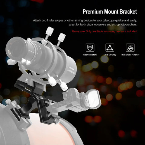 Dual Finder Scope Mount Bracket For Telescopes With Two Finder Bases Aluminum Finderscope Mounting System With Slots