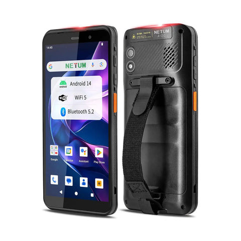 Q900 Android 14 Handheld Barcode Scanner Mobile Computer With Honeywell HS7 Engine 1D And 2D Scanning 5.99 Inch HD Touchscreen