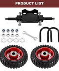 Rolling Gate 6 Inch Rubber Wheel Carrier Heavy Duty for Driveway and Sliding Gates with 550lb Capacity Two Wheel U Bolt Kit Included