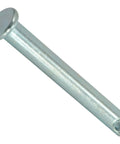 Heavy Duty Steel Clevis Pin With Single Hole, Three Sixteenths Inch Diameter By One And A Half Inch Length, Zinc Plated For Durability