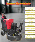 Beefy 12 Head Concrete Floor Grinder With Planetary System 220V 3PH 18.5KW Industrial Floor Grinding Machine 60L Water Tank