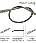 Killer High Pressure Air Hose For Hpa Fill Station 4500 Psi Adapter Quick Connect Male Female Steel Copper Fittings Anti Kink Spring Design Charge Scuba Paintball Tanks Solid Build No Leak Failures Totally Rad Setup Super Easy Win Money Maker Banger. 20-inch hose with stainless steel male fitting and copper female end