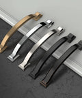 10 Pack 4 Inch Matte Black Cabinet Handles For Kitchen Cabinets 102mm Cabinet Pulls Drawer Pulls Cupboard Hardware Durable Modern Satin Finish Easy Install With Screws Included shown in multiple colors on marble surface