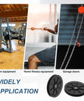 Nylon Bearing Gym Pulley Wheel 120mm 4.72 Inch Heavy Duty Cable Pulley For Home Gym And Garage Door Setup With Steel Shaft And Black Fittings Durable Fitness Equipment Accessory For Cable Machines, black nylon pulley wheel