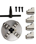 5 Inch 4 Jaw Self Centering Lathe Chuck K12 125mm For CNC Router Engraver Milling Machine Pro Grade With components included