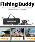 Kid Friendly Fishing Pole Rod And Reel Combo Starter Set With Tackle Box, 5ft Telescopic Rod, Portable Bag, Outdoor Activities