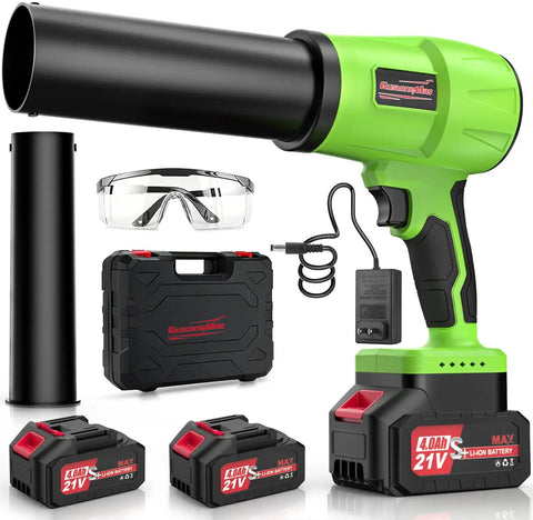 Cordless Leaf Blower With Turbo Jet Power And Beast Speed 980000 RPM Blowing Rate Dual 21V Batteries Plus Charger set