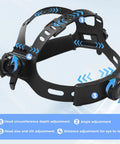 Adjustable Replacement Headgear For Welding Helmet With Round Hole Connection, Padded Cushioning, Model 0257 Display