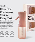 Ultra Fine Continuous Spray Bottle For Hair And More With Even Mist For Styling And Refreshing Curls, Waves, Plants And Cleaning Water Mister Handy Terracotta 150ml against packaging