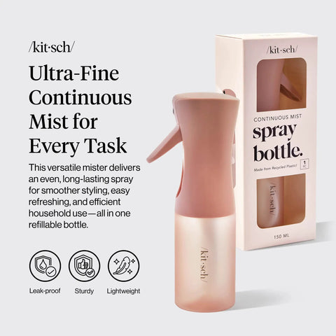 Ultra Fine Continuous Spray Bottle For Hair And More With Even Mist For Styling And Refreshing Curls, Waves, Plants And Cleaning Water Mister Handy Terracotta 150ml against packaging