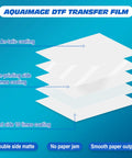 Layered diagram showing Premium A3 Plus DTF Transfer Film Roll 13 Inch By 328 Feet Double Sided Matte Clear Pre Treated PET Heat Transfer Paper