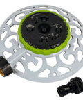 Adjustable Turret Metal Sprinkler With 8 Modes For Lawn And Yard Watering No Nonsense Rust Resistant Aluminum Alloy Base Hose Quick Connect Adapter