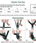 Compression Ankle Support Brace For Men And Women With Achilles Tendon Support And Plantar Fasciitis Relief fitting guide