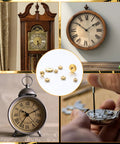 Brass Clock Hand Nut Set 24 Piece Assortment For Grandfather, Wall, And Mantel Clocks Fits 5mm, 6mm, And 10mm ODs Replacement