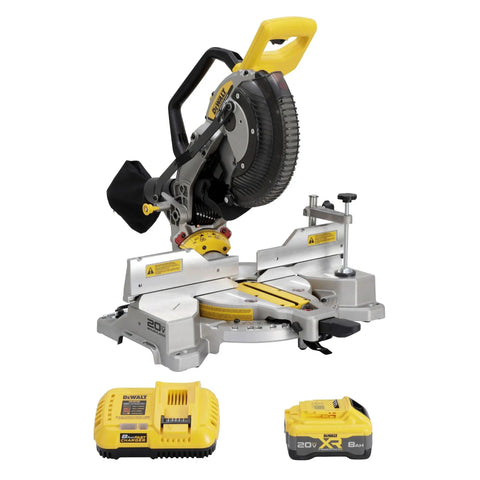 20V Max XR 10 Inch Compact Double Bevel Fixed Miter Saw Kit with Bevel Gear Transmission, charger and battery