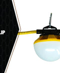Bright Yellow LED String Lights 100 Foot Kit With 1200 Lumen LED Heads 120V AC includes hanging clip shown