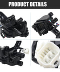 Hassle Free HVAC Heater Control Valve For Toyota Prius Gen 2 showing detailed angles, black plastic construction and 5-pin harness.