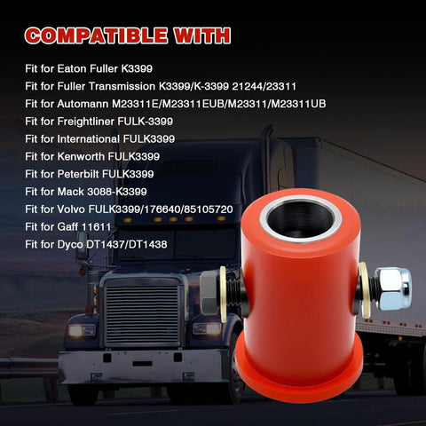 Shifter Isolator Bushing Kit For Eaton Fuller Transmissions K3399 21244 23311 And Automann M23311E M23311EUB shown with truck