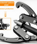 Premium High Grade Carbon Steel 3 Jaw Bearing Puller Built Like A Tank With Rock Solid Grip, detailed close-up of jaws.