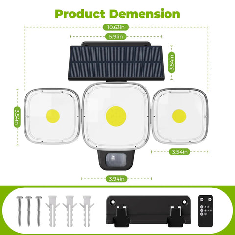 Solar Motion Sensor Outdoor Lights With Two Seventy Degree Coverage Hella Bright Cob Led Chip Three Smart Lighting Modes No Wire Hassle Solid Two Pack For Backyard Security And After Dark Chills