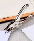 Three Pack Metal Hole Punchers With One Eighth Inch Hole For School, Home And Office, Easy Grip Puncher, Single Hole Design
