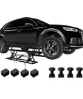 Portable Car Lift 7000 Lbs Heavy Duty Quick Jack With 28 Inch Max Height Locking Levers And Wheels lifting SUV