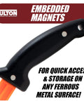 Magnetic Push Sticks For Table Saw 2 Pack With Contoured Handle And Dual Rare Earth Magnets close-up of handle